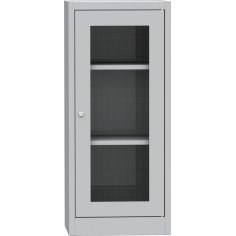 Universāls plauktu skapis ar stikla durvīm 2