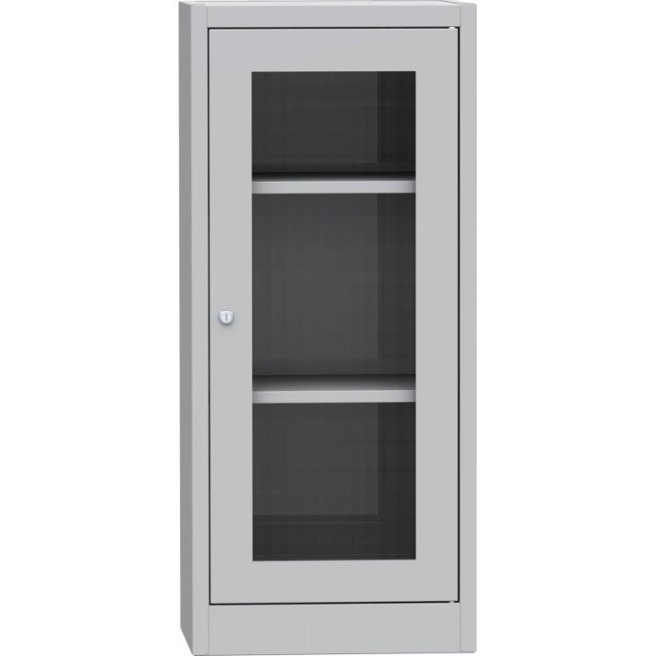 Universāls plauktu skapis ar stikla durvīm