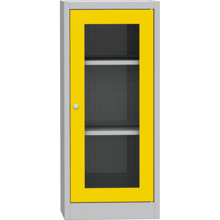 Universāls plauktu skapis ar stikla durvīm