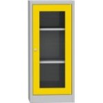 Universāls plauktu skapis ar stikla durvīm