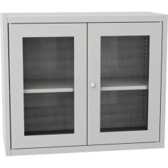 Universāls plauktu skapis ar stikla durvīm 2