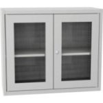 Universāls plauktu skapis ar stikla durvīm