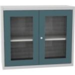 Universāls plauktu skapis ar stikla durvīm