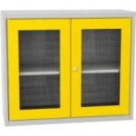 Universāls plauktu skapis ar stikla durvīm