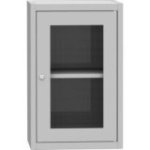 Universāls plauktu skapis ar stikla durvīm