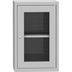 Universāls plauktu skapis ar stikla durvīm 2