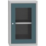 Universāls plauktu skapis ar stikla durvīm