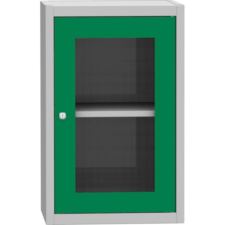 Universāls plauktu skapis ar stikla durvīm