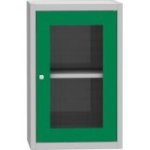 Universāls plauktu skapis ar stikla durvīm