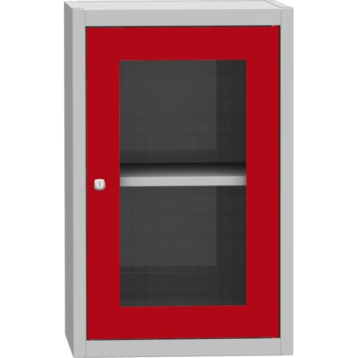 Universāls plauktu skapis ar stikla durvīm