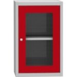 Universāls plauktu skapis ar stikla durvīm