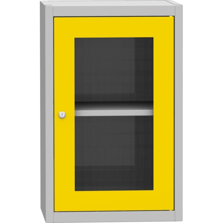 Universāls plauktu skapis ar stikla durvīm