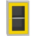 Universāls plauktu skapis ar stikla durvīm