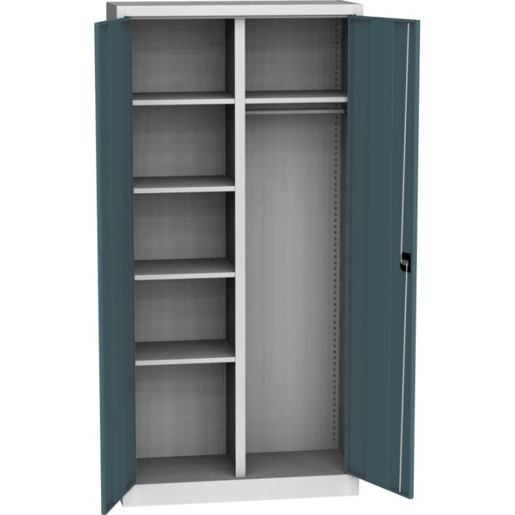 Universāls plauktu skapis ar tērauda durvīm