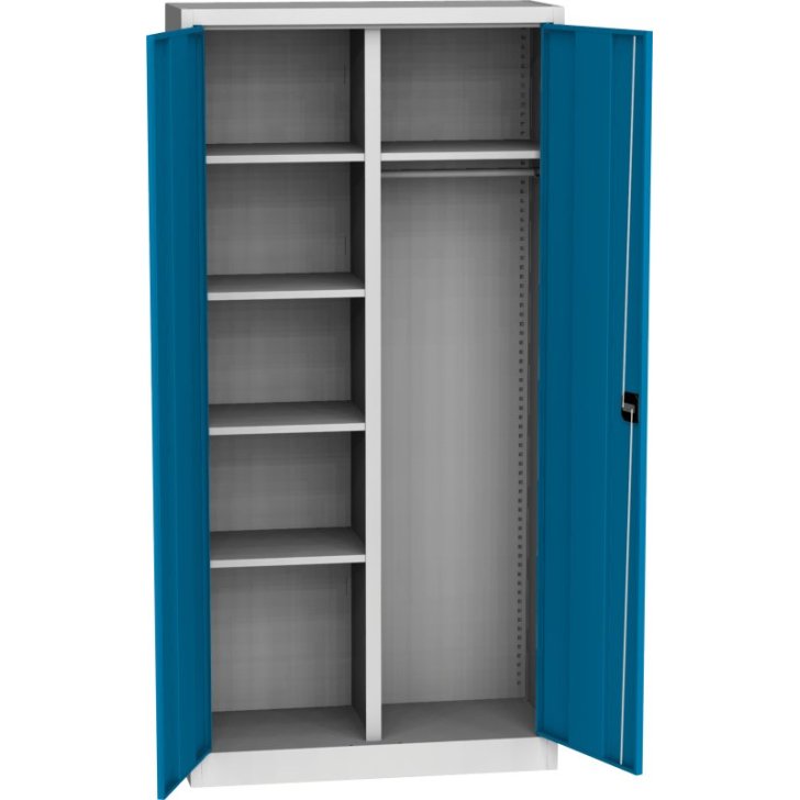 Universāls plauktu skapis ar tērauda durvīm