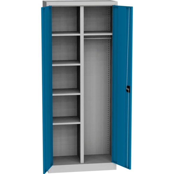 Universāls plauktu skapis ar tērauda durvīm