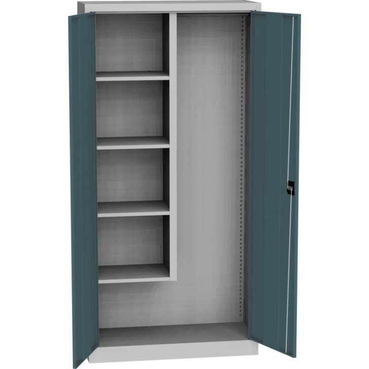 Universāls plauktu skapis ar tērauda durvīm