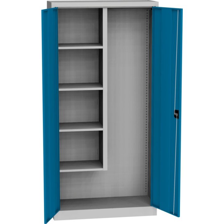 Universāls plauktu skapis ar tērauda durvīm