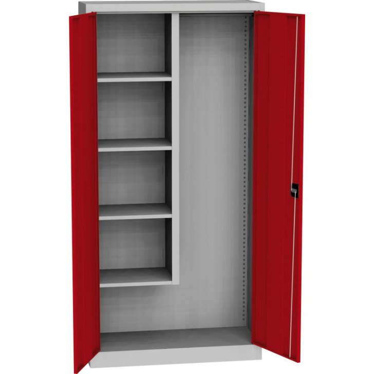 Universāls plauktu skapis ar tērauda durvīm