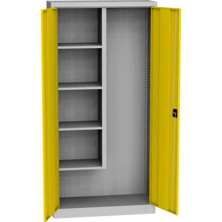 Universāls plauktu skapis ar tērauda durvīm