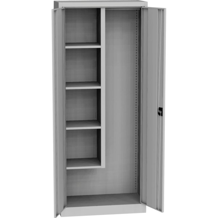 Universāls plauktu skapis ar tērauda durvīm