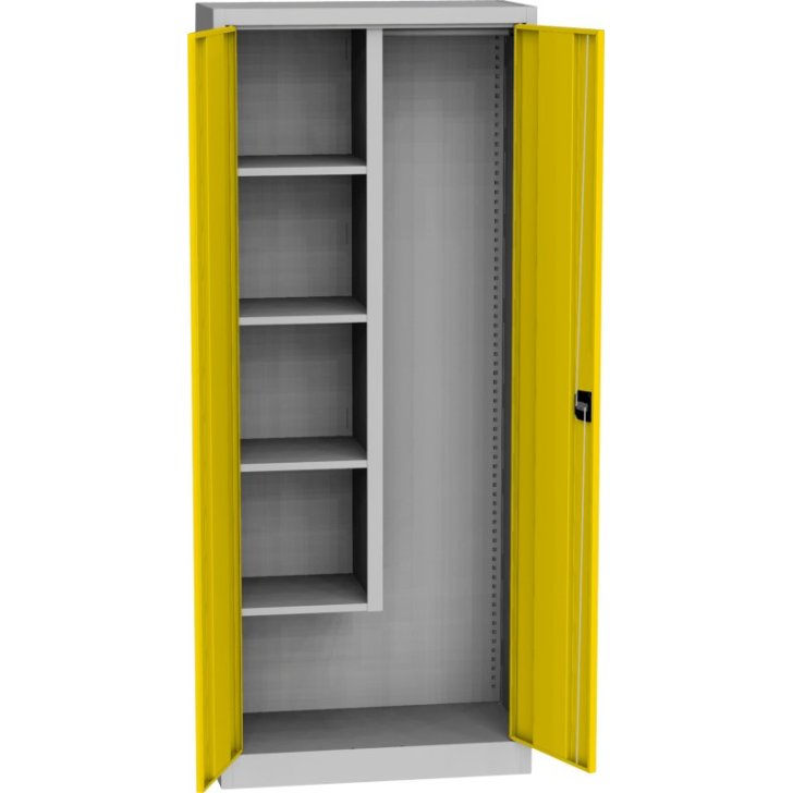 Universāls plauktu skapis ar tērauda durvīm