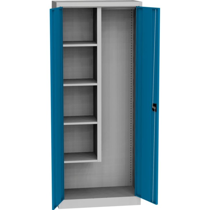 Universāls plauktu skapis ar tērauda durvīm