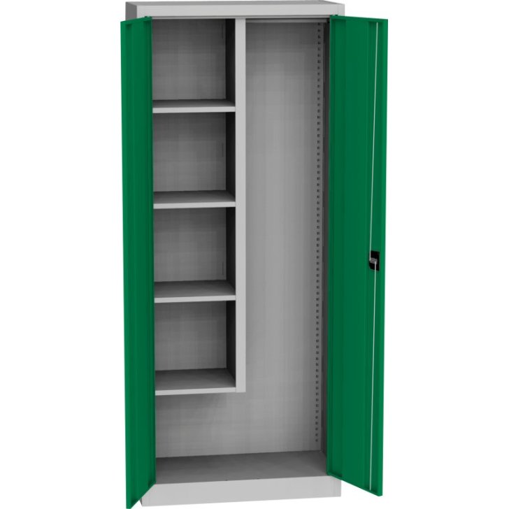 Universāls plauktu skapis ar tērauda durvīm