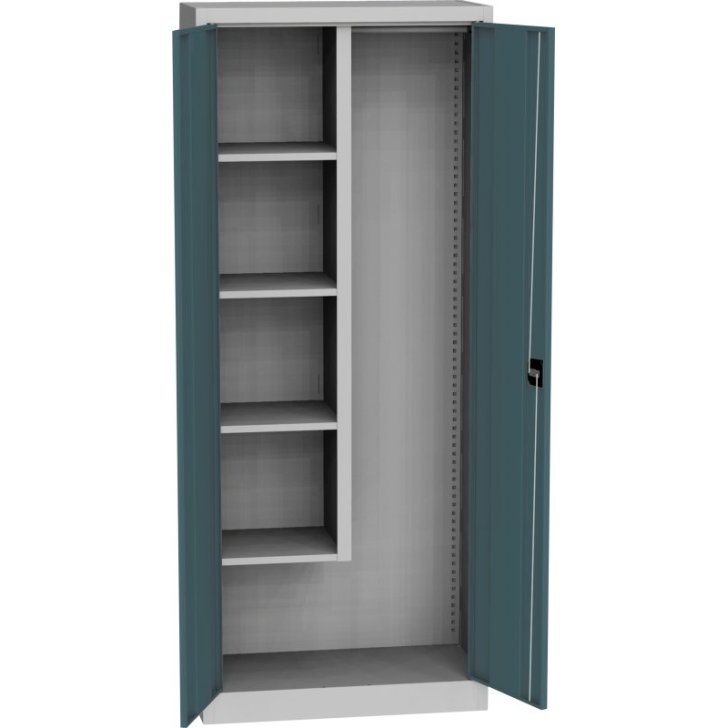 Universāls plauktu skapis ar tērauda durvīm