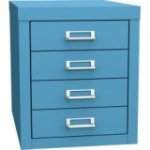 Atvilktņu biroja skapis A4