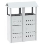 Divkārša āra atkritumu / atkritumu tvertne vispārējiem vai pārstrādātiem atkritumiem - 2 x 50L