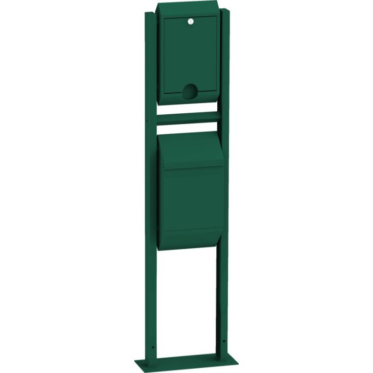 Grozs suņu ekskrementiem - ielikts statīvā