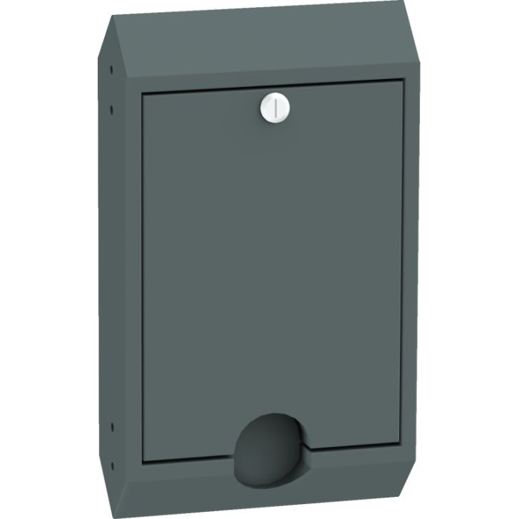 Slēdzams konteiners suņu ekskrementu maisiem - sienas vai stabu novietošanai