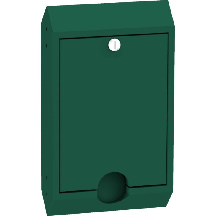 Slēdzams konteiners suņu ekskrementu maisiem - ievietots rāmī