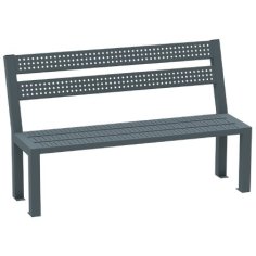 Āra trīsvietīgs pilnībā metāla sols ar atzveltni