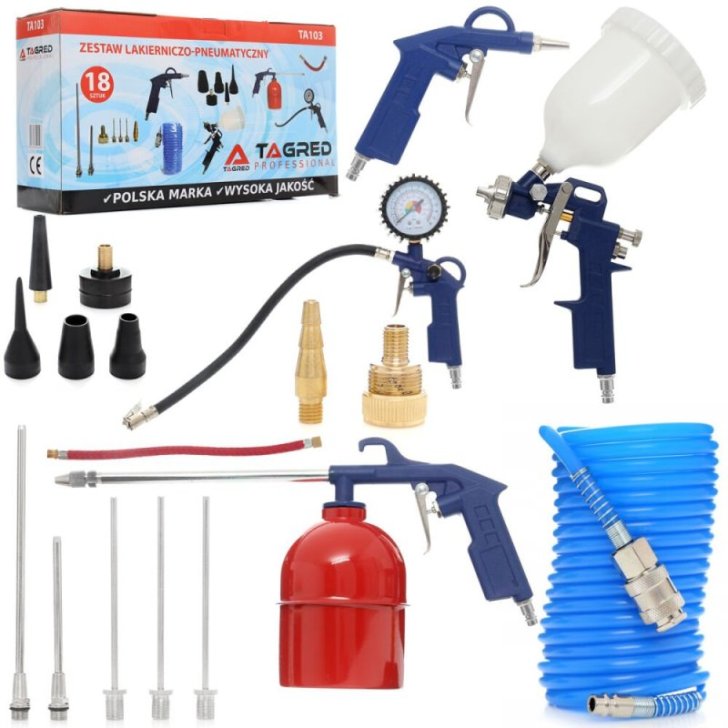 Gaisa kompresors 120L + Dāvana pneimo komplekts 18 IN 1.