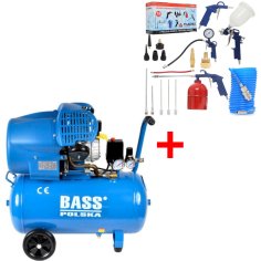 Gaisa kompresors 60L + Dāvana pneimo komplekts 18 IN 1.