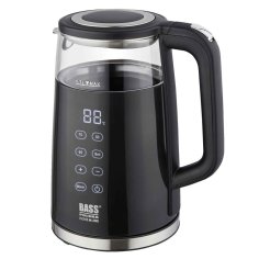 Stikla elektriskā tējkanna ar termo vāku un temperatūras kontroli 1,7 l