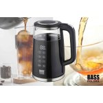 Stikla elektriskā tējkanna ar termo vāku un temperatūras kontroli 1,7 l