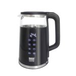 Stikla elektriskā tējkanna ar termo vāku un temperatūras kontroli 1,7 l