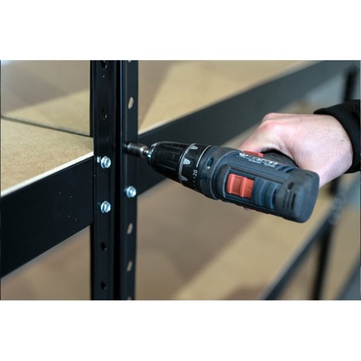 DRABEST metāla glabāšanas plaukts 180x120x50 cm, 4 lentynos, 250 kg