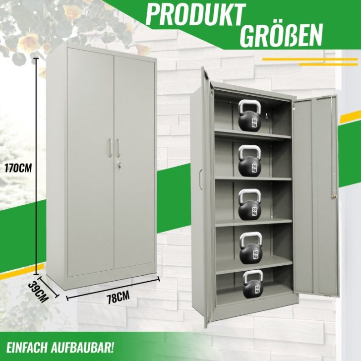 Tērauda skapis Stefan pelēks