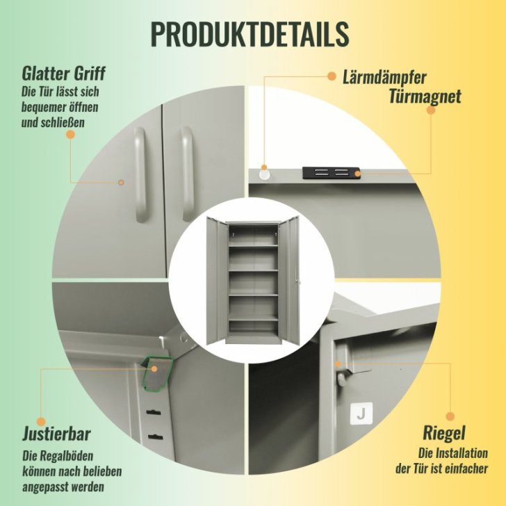 Tērauda skapis Stefan pelēks