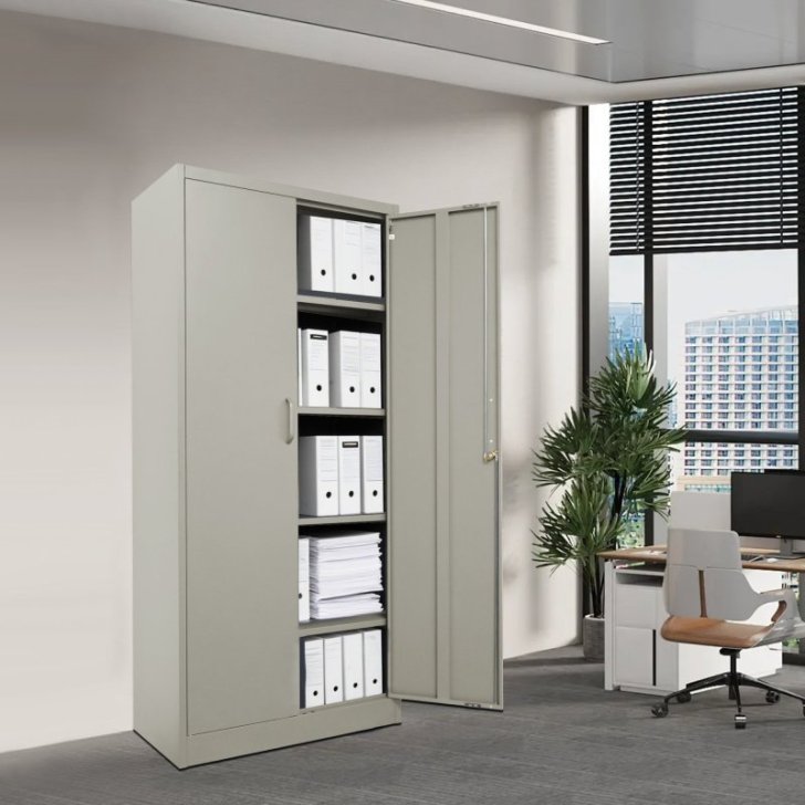 Tērauda skapis Stefan pelēks