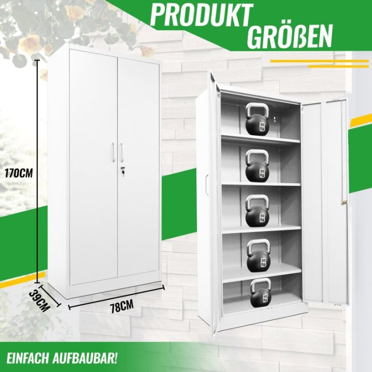 Tērauda skapis Stefan balts