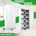 Tērauda skapis Stefan balts