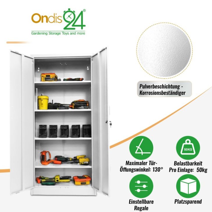 Tērauda skapis Stefan balts