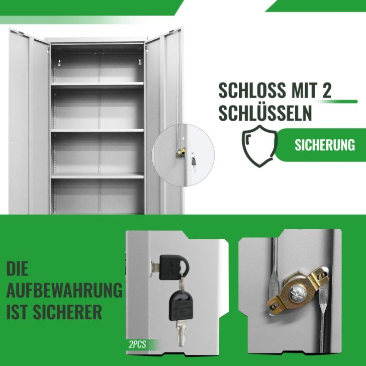 Tērauda skapis Stefan balts