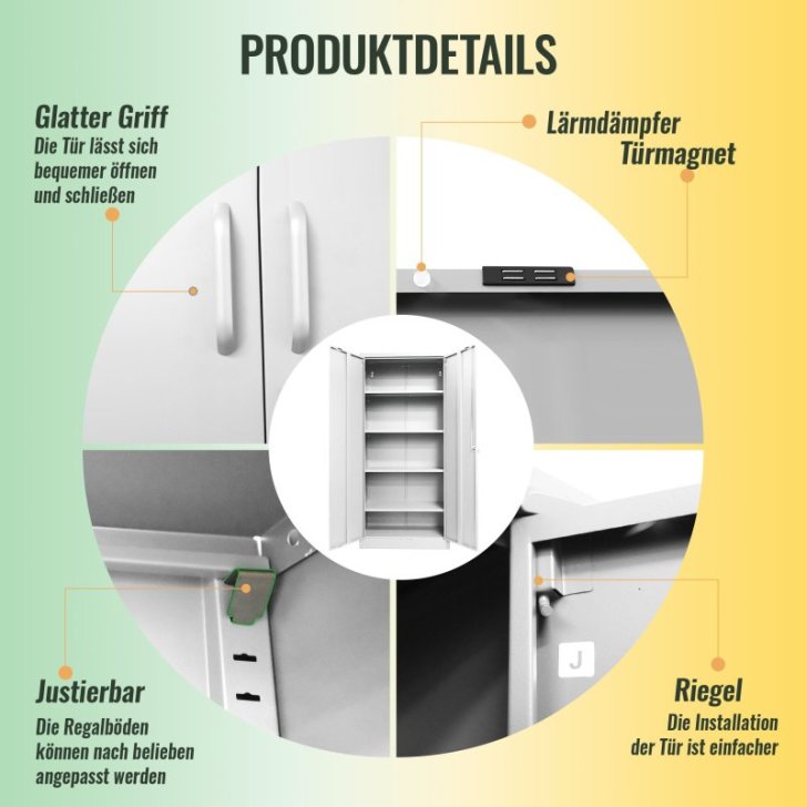 Tērauda skapis Stefan balts