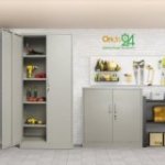 Metāla sānu skapis Universāls uzglabāšanas skapis Stefan, pelēks